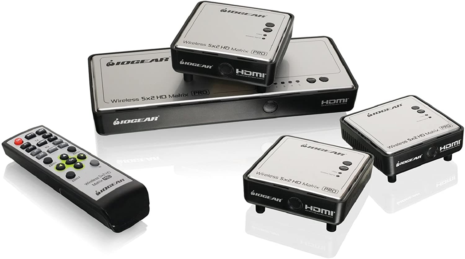 Iogear Largo Rango Inhalambrico Hdmi Mutricast Multicast Y 2 Receptores Adicionales Gwhdms52Mbk3