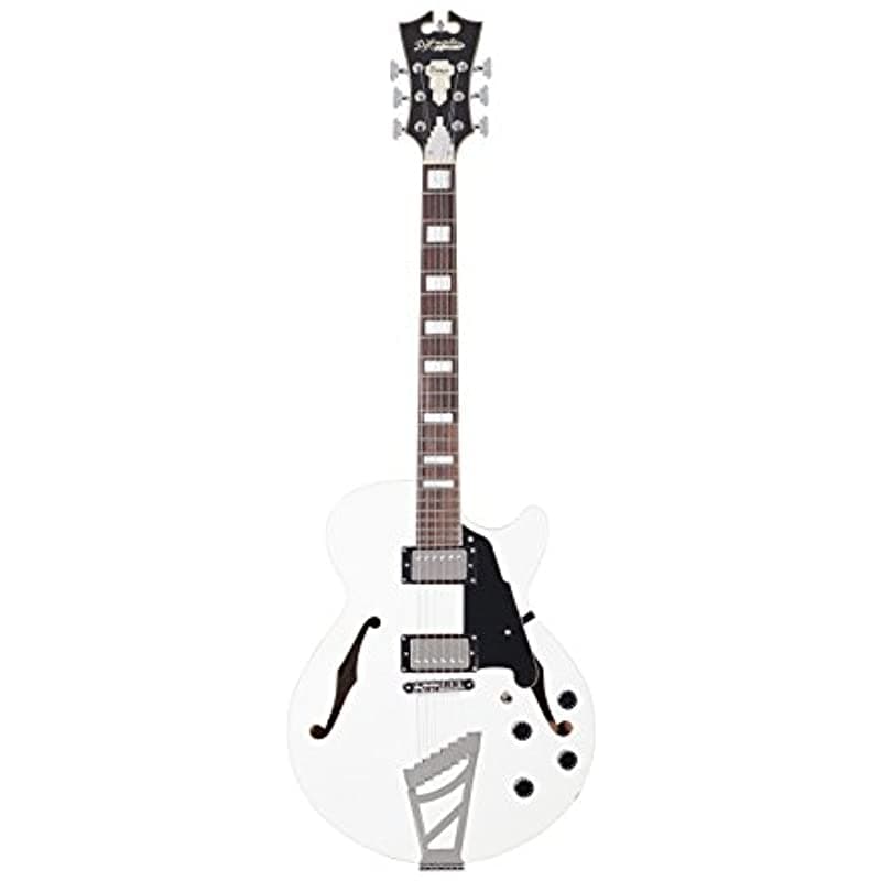 D 'Angelico Premier Series Ss Con Stairstep Cordal Semi-Hollowbody - Guitarra Eléctrica Color Blanco DAPSSSWHCTPO