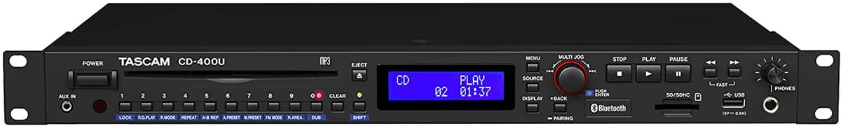 Tascam Cd-400U Reproductor De Cd/Multimedia Con Bluetooth Inalámbrico Y Receptor Am/Fm