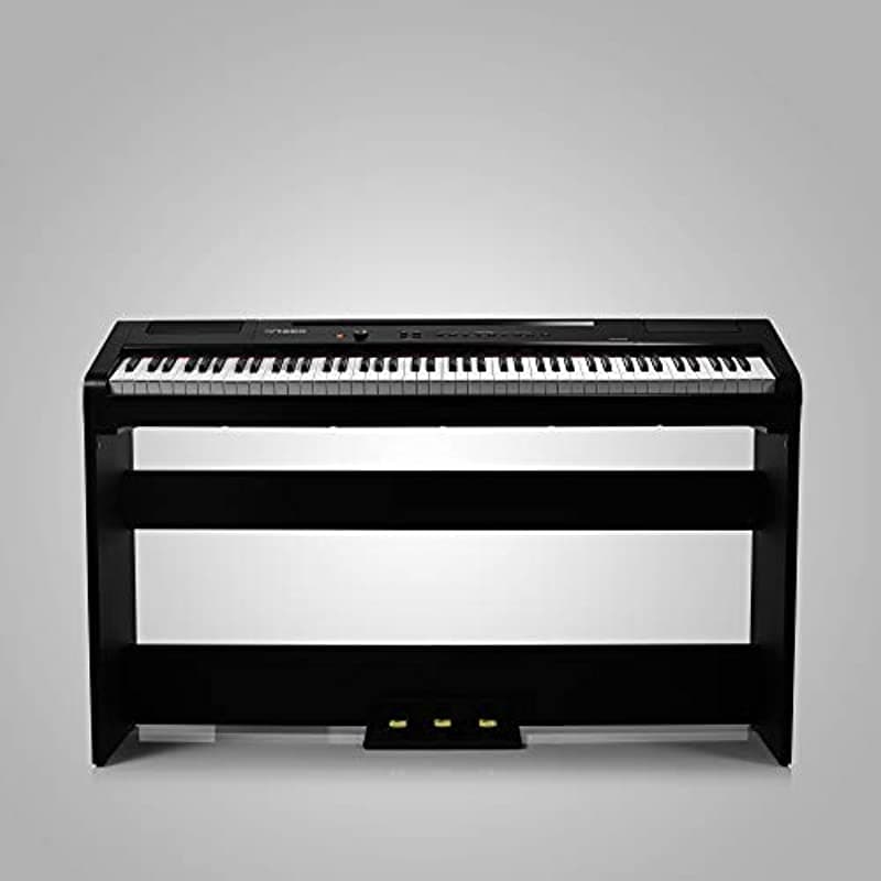 Artesia Harmony 88 Piano Digital de Teclas Contrapesadas - Negro con Soporte de Mueble a Juego y Pedalera de Tres Pedales, incluye Dos Meses de Clases en Línea con TakeLessons