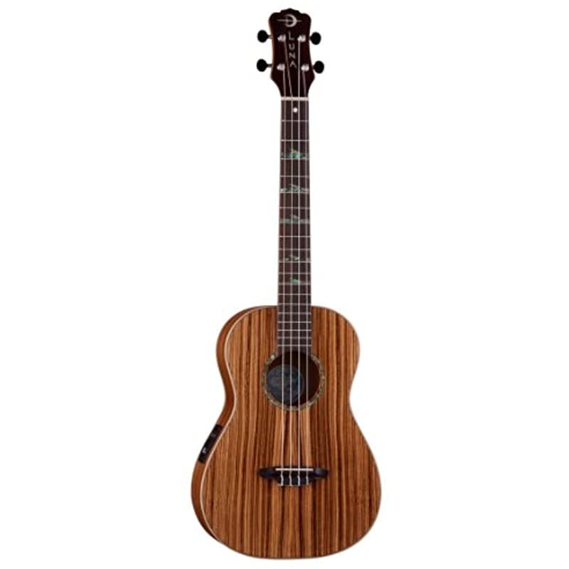 Luna High Tide Series Zebrano ukelele barítono electroacústico UKE HTB ZBR
