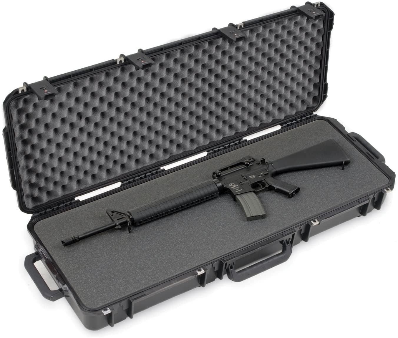 SKB Cases iSeries Mil-Spec Estuche Rígido Exterior Impermeable para Rifle Largo Individual, Negro, 42.5 x 14.5 x 5.5, 3I-4214-5B-L