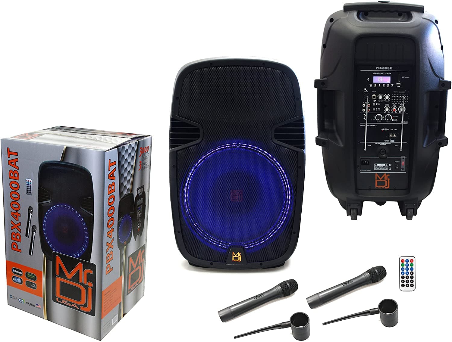 Mr. Dj DJ PBX PBX4000BAT Sistema de Sonido PA de Canales