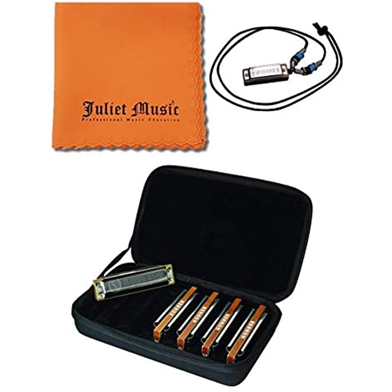 Hohner Mbc Marine Band - Juego De Armónica De 5 Piezas G A C D Y E Paquete Con Tela Pulidora De Música Julieta Y Mini Armónica Hohner N38