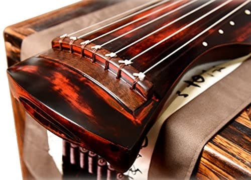 Orientalmusicsanctuary Bermellón Lacado Envejecido Paulownia Guqin Para Artistas