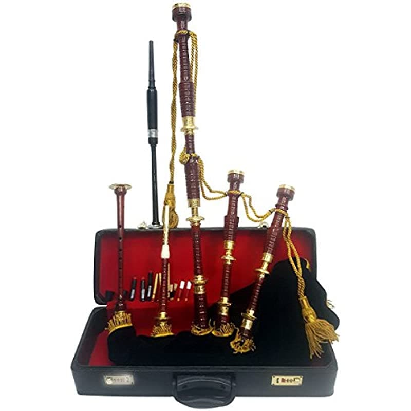AC KILTS Soportes De Latón Grabado Dorado Con Funda De Terciopelo Negro