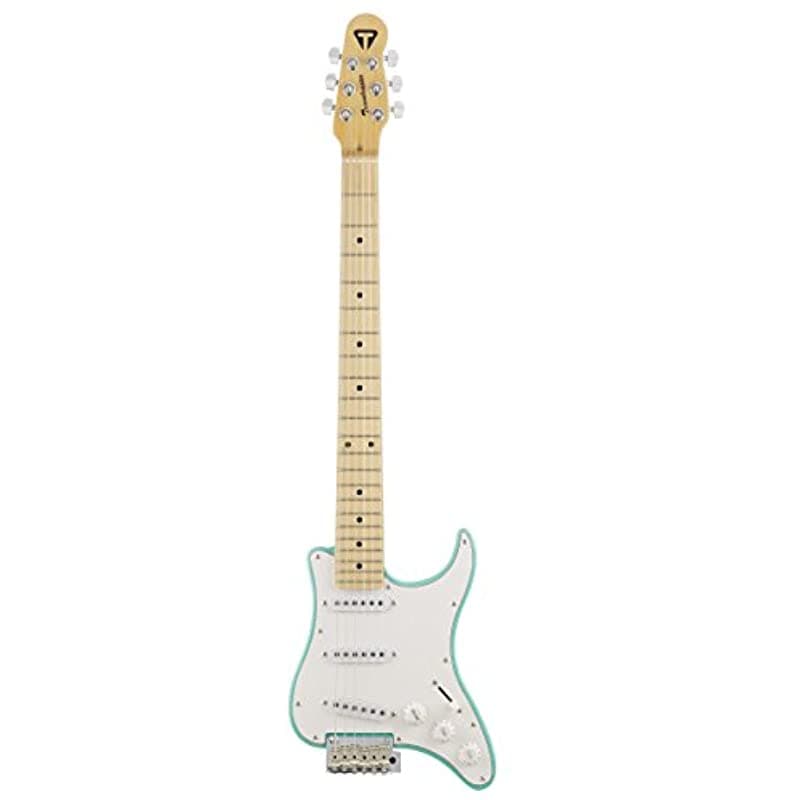 Traveler Guitar Travelcaster Deluxe - Guitarra eléctrica de 6 cuerdas para diestros, Surf Green/blanco, tamaño completo (4/4), con funda (TCD SGNG)
