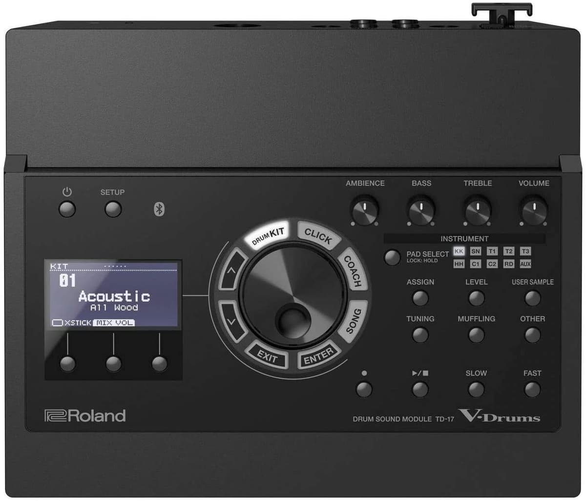 Roland TD-17 Módulo de Sonido de Batería, Negro