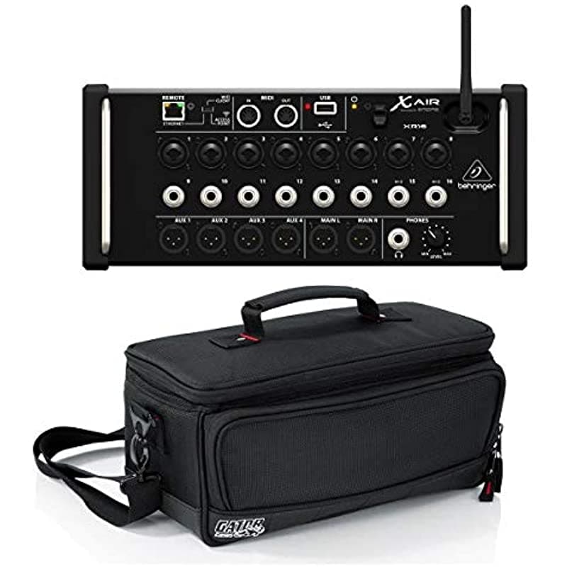 Behringer X Air Xr16 Digital Mezclador Ipad Tableta Yroid Wi-Fi Y Usb Grabador Bundle Gator Cajones De Nylon Conmovedor Fondo Personalizado Behringer X-Air Mixer