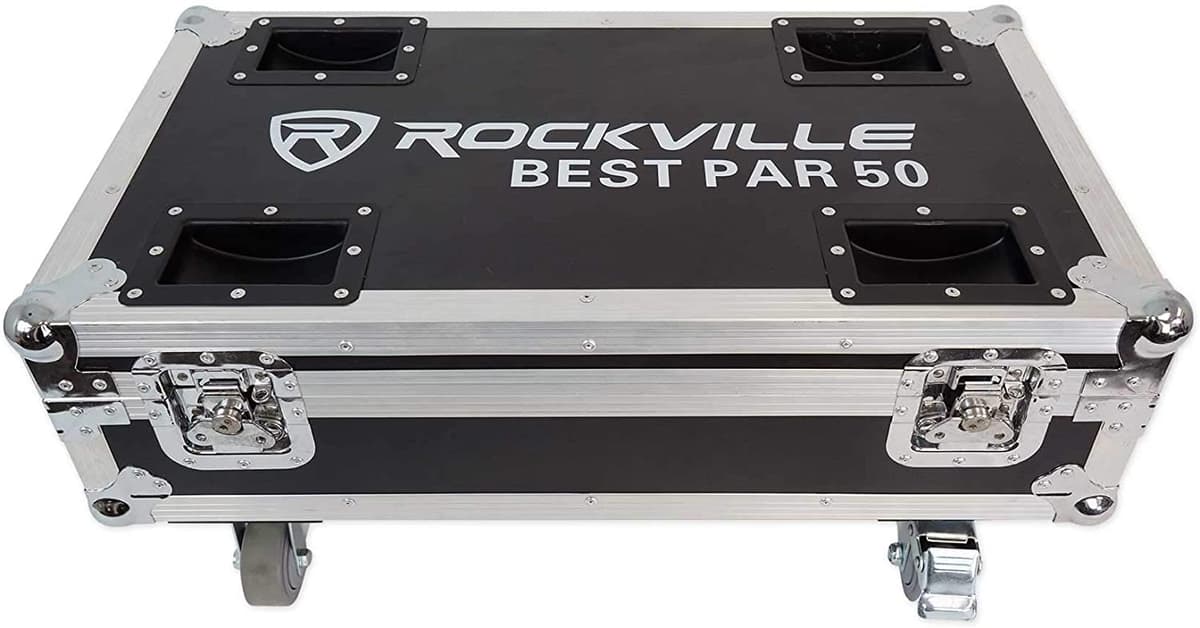 Rockville Estuche de Viaje con Carga para (8) Luces Best PAR 50 BEST CHARGE 50