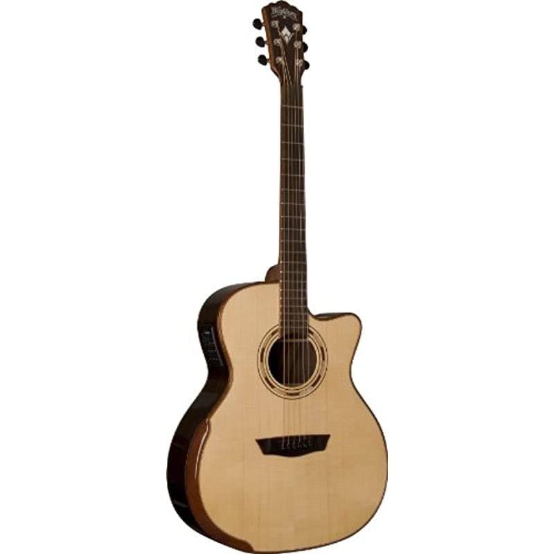 Washburn Guitarra Acústica De 6 Cuerdas Diestros Natural (Usm-Wcg25Sce)
