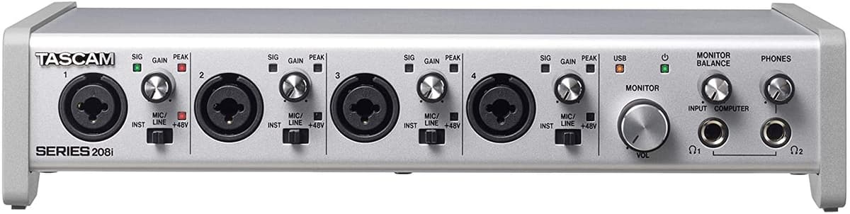 Tascam Series 208I 20 En 8 Out Usb Audio Midi Placa
