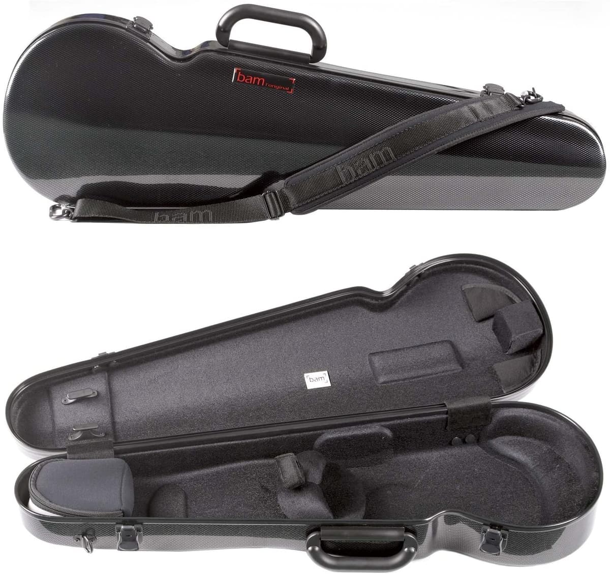 Bam France 2002Xl Contronado Hightech Black Carbon-Look 4 4 Case De Violín