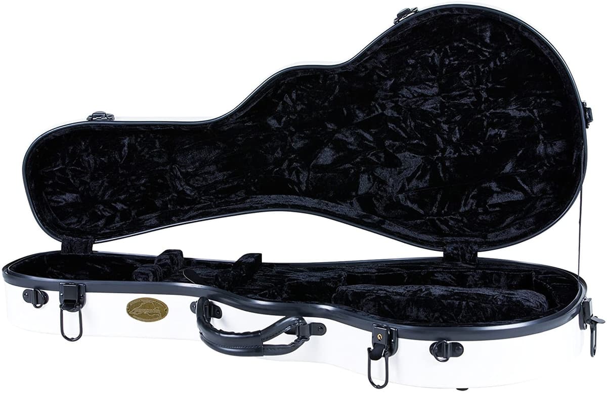 Superior Cf-1520W Deluxe Fibrablass F Modelo Mandolin Case White