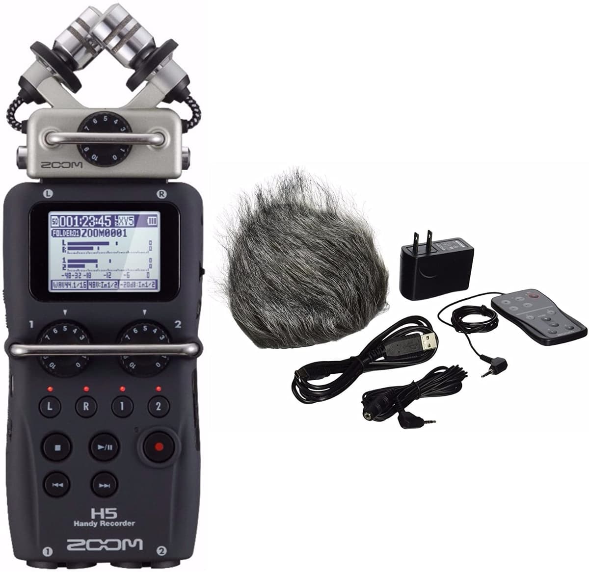 Zoom H5 Grabadora Portátil De Cuatro Vías Negro H5-COMBO-AMZ-5