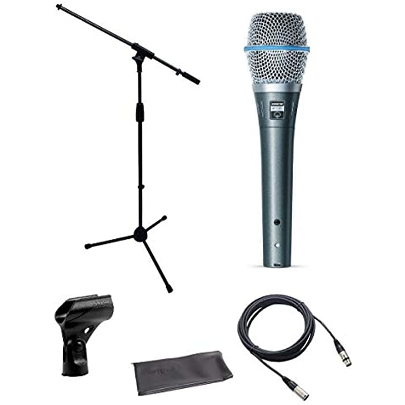 Shure Beta 87A Condensador Supercardioide Voces Micrófono Boom Stand Xlr Cable Y Austin Bazaar Pulishing Polish BETA-87A-COMBO-BS