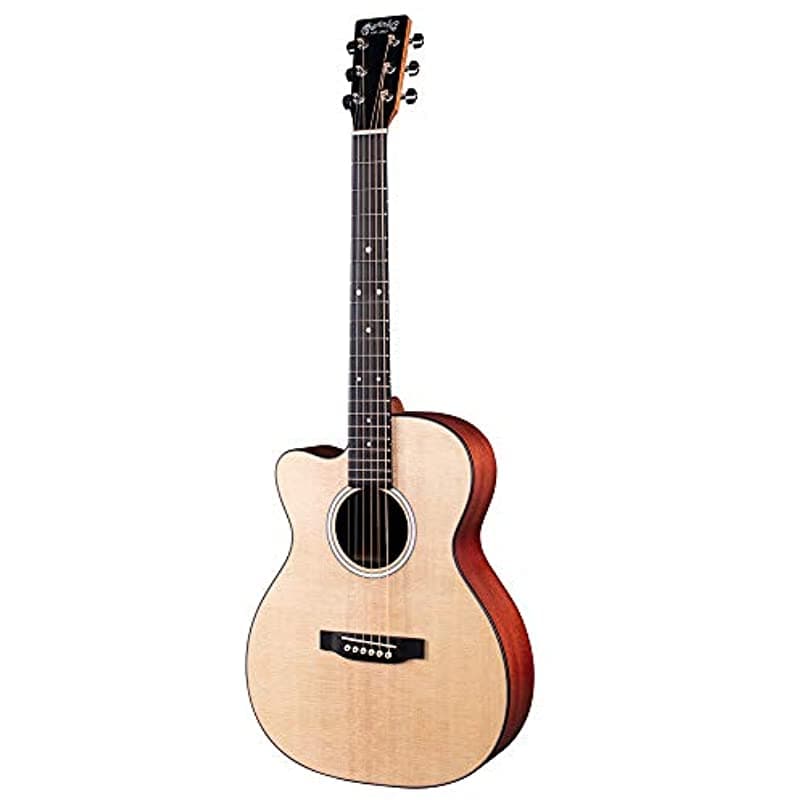 Martin Guitarra 000CJR-10E - Guitarra Electroacústica Junior con Funda Acolchada Construcción de Abeto Sitka Acabado Satinado Traste 00 Junior-14 Perfil de Mástil Junior 000CJR-10E LEFT
