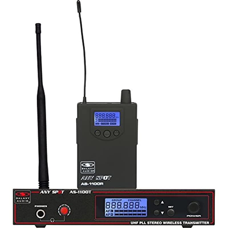 Galaxy Audio As-1100 Inhalmbrico In-Ear Personal Monitor Sistema Código N 518 Mhz 542 Mhz AS-1100N