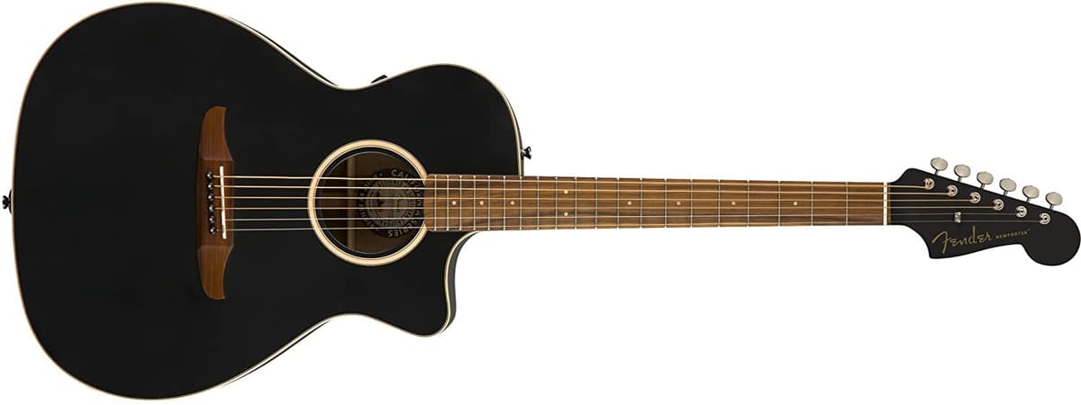 Fender Porter Special California Serie Guitarra Acústica Matte Black Finish Funda 970843106