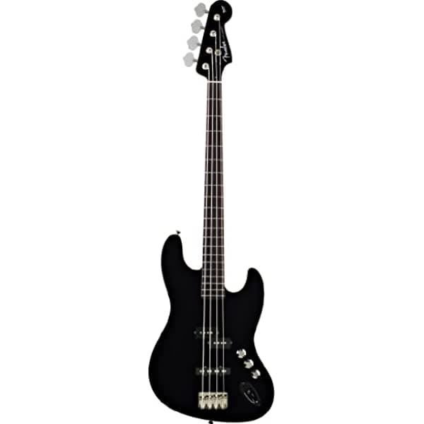 Fender Aerodyne Jazz Bass Bajo Eléctrico Diapasón de Palisandro Teñido Sin Golpeador - Negro 254505506