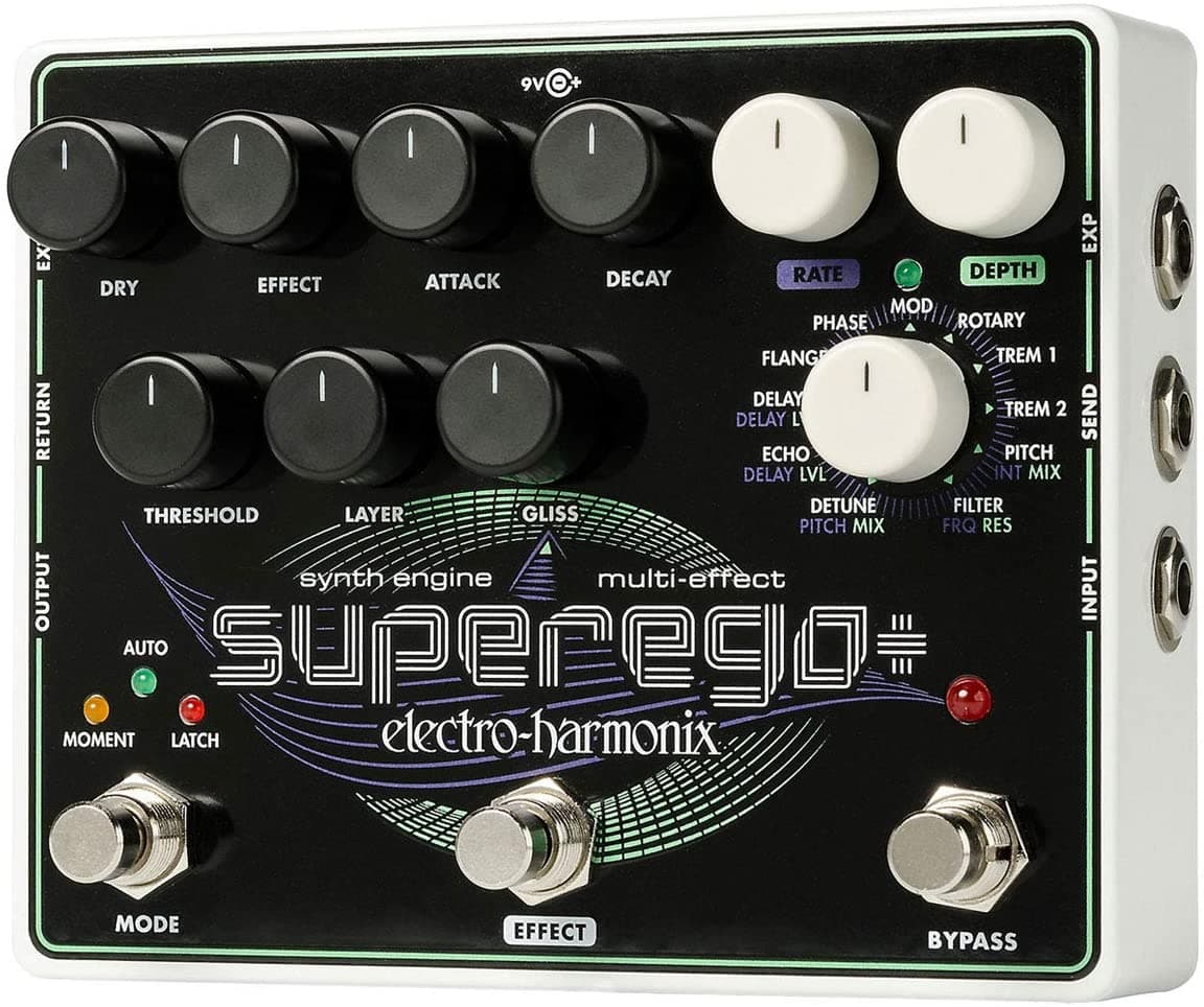 Electro-Harmonix Superego+ Pedal de Efectos y Sintetizador para Guitarra Eléctrica SUPEREGO PLUS