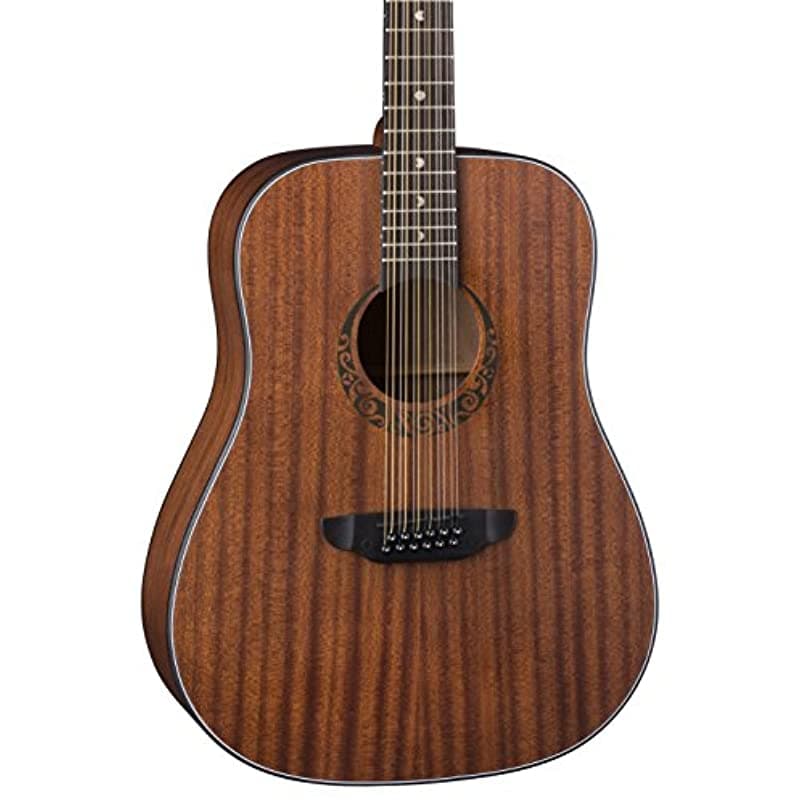 Luna Gypsy Dreadnought 12-Cuerdas De Caoba Guitarra Acústica Satin Natural GYP D12 MAH