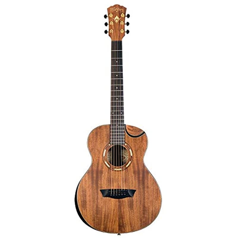Washburn Comfort G-Mini 55 Koa Guitarra Acústica Tamaño Viaje Natural WCGM55K-D