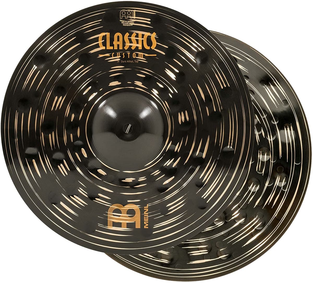 Meinl 14" Hihat Cymbal Pair - Classics Custom Dark - Hecho en Alemania, GARANTÍA DE 2 AÑOS (CC14DAH)