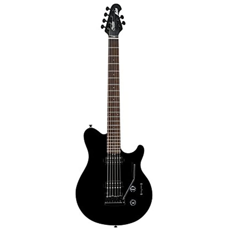 Sterling By Musicman - Cuerpo De Guitarra Eléctrica De 6 Cuerdas De Music Man Axis Ax3S Derecho Negro Con Encuadernación Blanca (Ax3S-Bk-R1)
