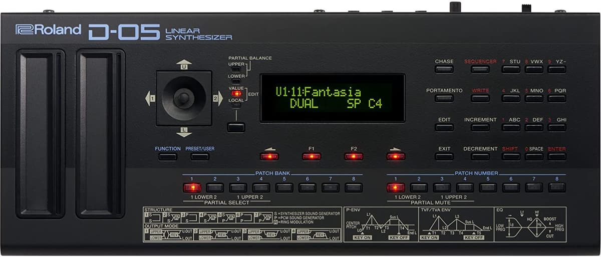 Roland D-05 Polifónnico Sintetizador 16-Voice