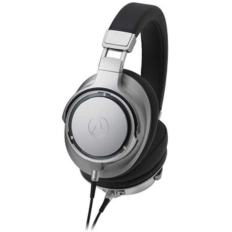 Audiotechnica Ath-Sr9 Reality Over-Ear Auriculares De Alta Resolución De Sonido Con Micrófono Y Control Remoto (Plata)