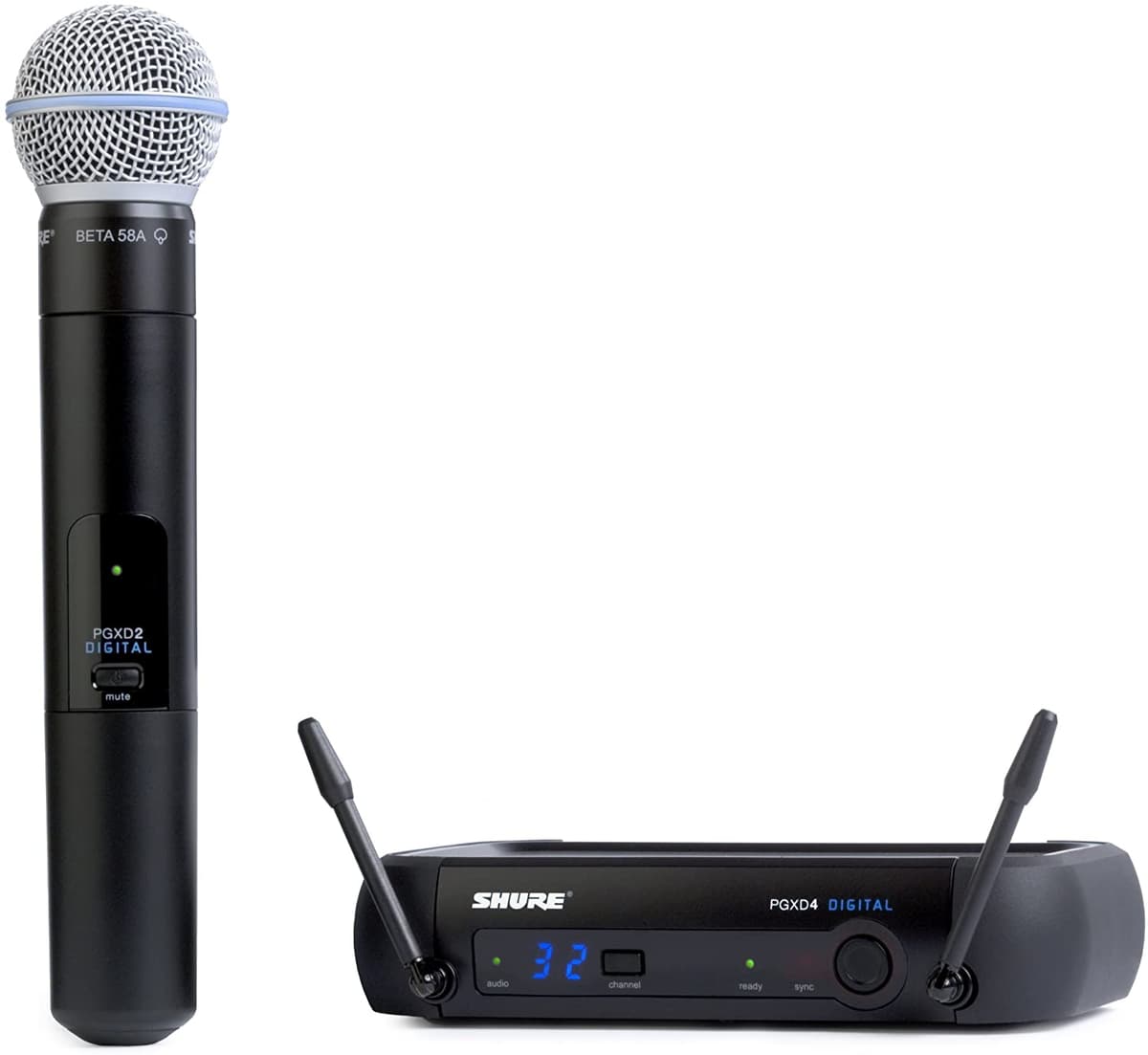 Shure PGXD24/BETA58-X8 Sistema Inalámbrico Digital de Mano con Micrófono Vocal BETA58A