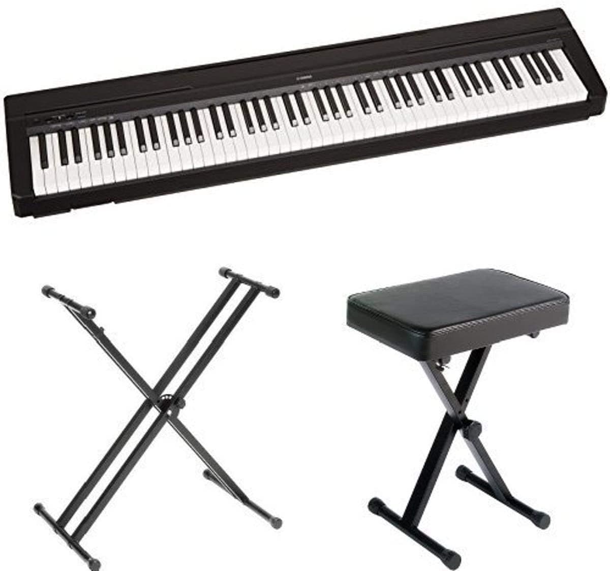 YAMA9 Yamaha P71 Acción De 88 Key Piano Digital Piano Pedal Fuente Stand Y Bench