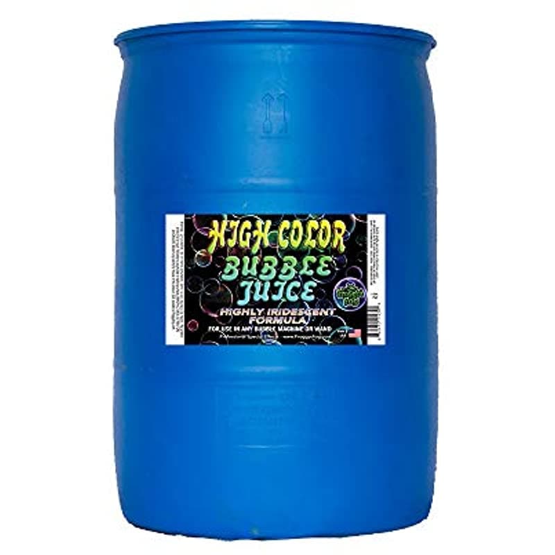 Froggys Fog - High Color Bubble Juice - Jugo de Burbujas de Alto Color, Fuerte, Duradero, Irisado e Ideal para Todas las Máquinas de Burbujas y Sopladores - Barril de 55 Galones
