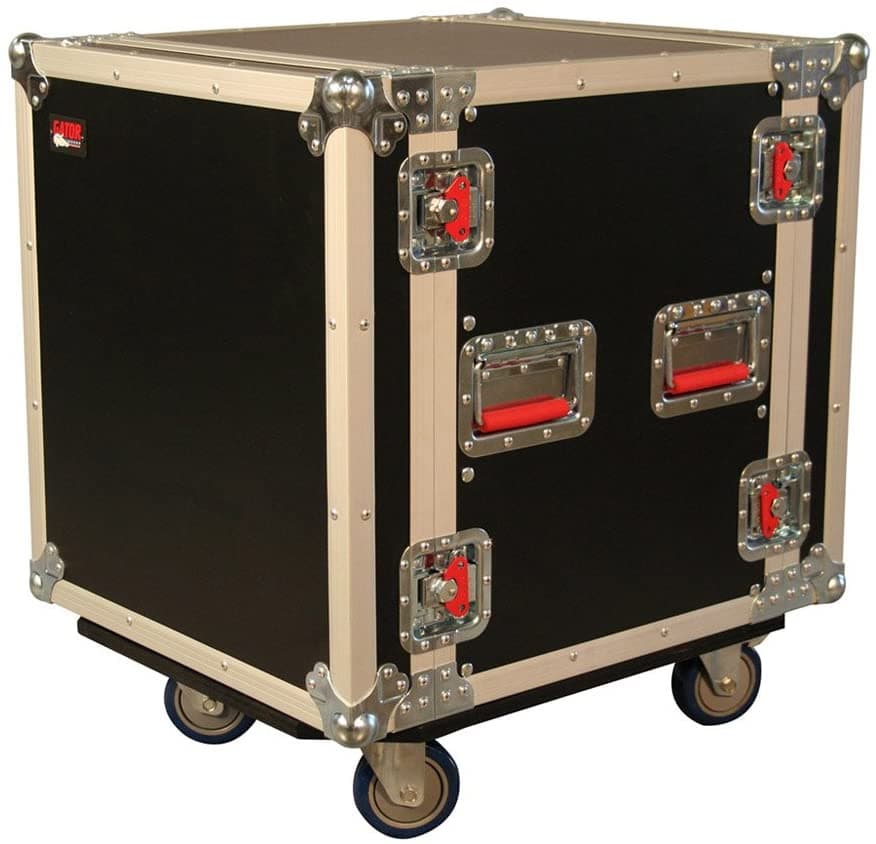 Gator Cases G-Tour - Estante De Audio Para Carretera Con Ruedas Resistentes Y Hardware De Grado Turístico 17 Pulgadas De Profundidad Apilable 12U (G-Tour 12U Fundido) G-TOUR 12U CAST