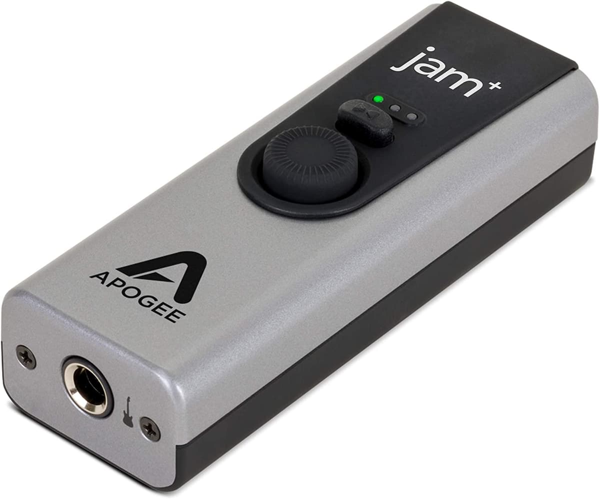 Apogee Jam Plus Interfaz De Audio USB Portátil Para Guitarra Bajo Teclados E Instrumentos Funciona Con iOS Mac OS Y Windows PC Hecho En EE. UU.