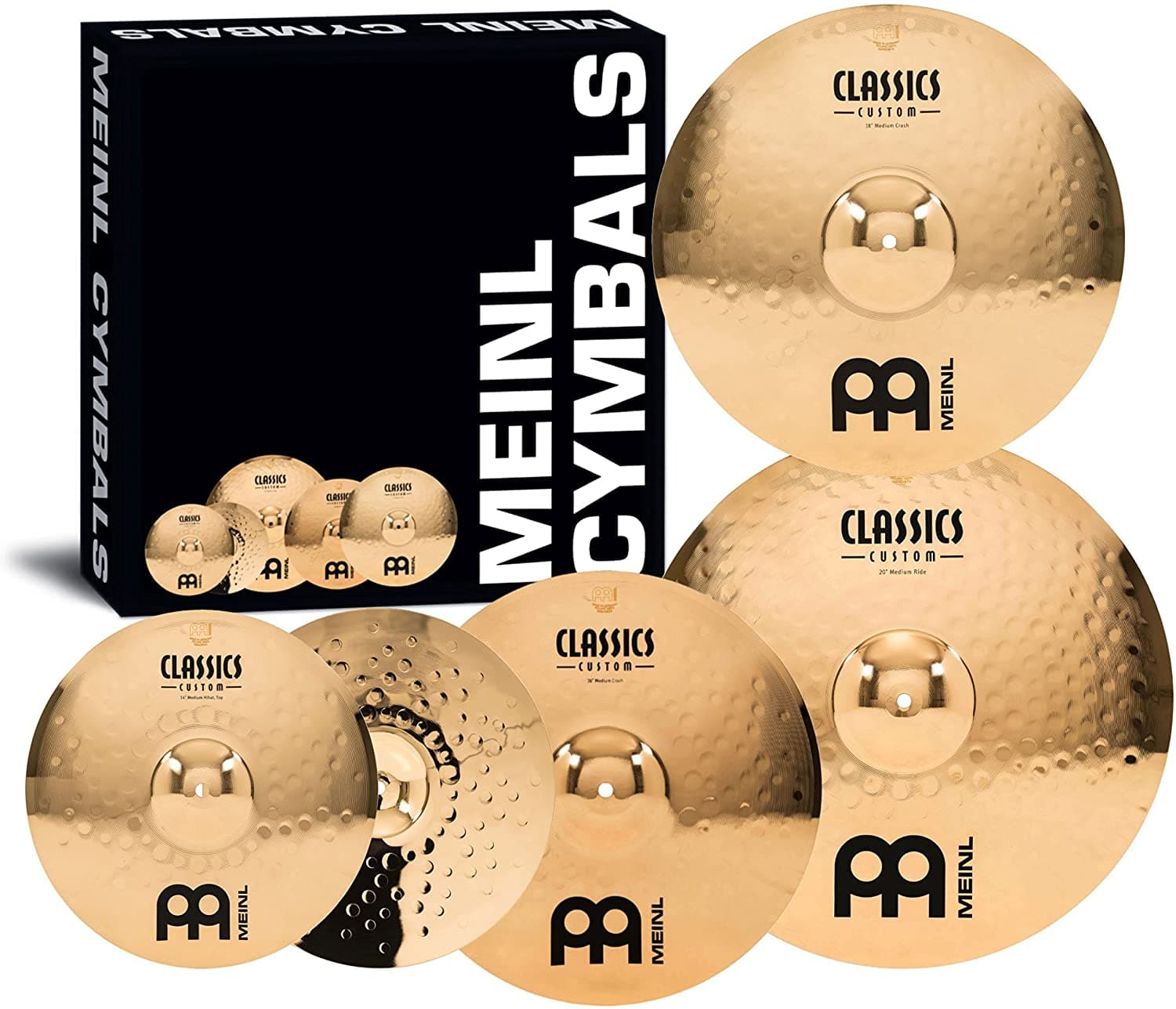 Meinl Platillo Cc-141620+18 Classics - Juego De Caja De Platillos Personalizada Con Choque De 18 Pulgadas