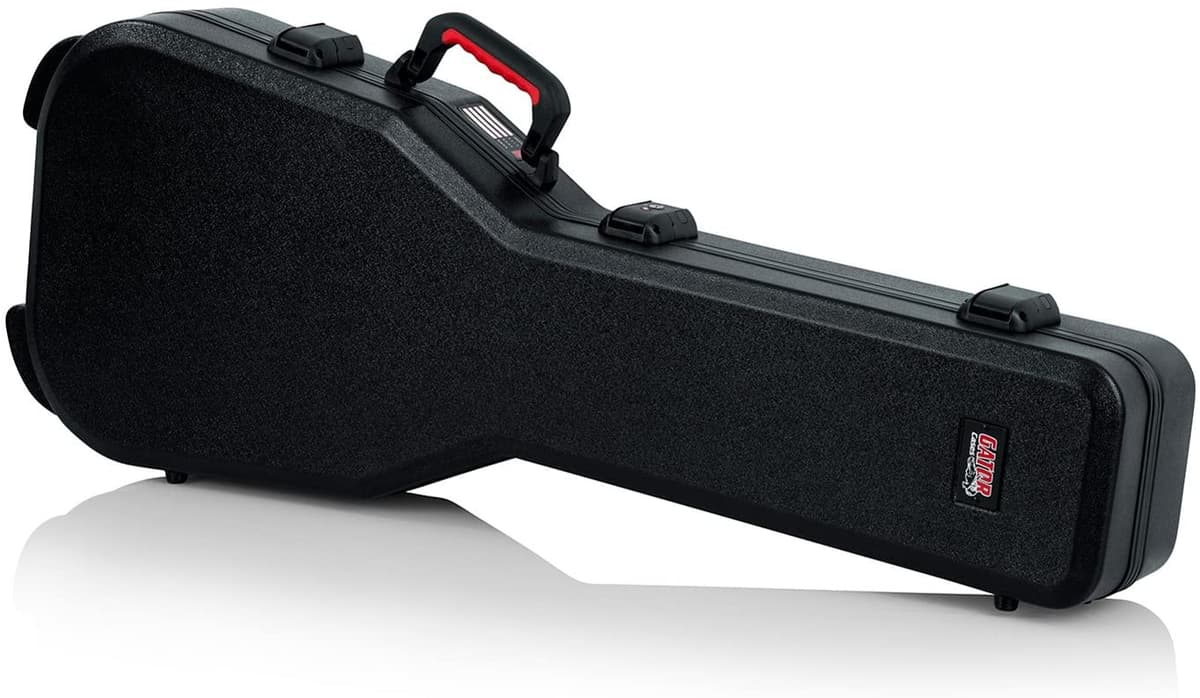 Gator Cases - Estuche de vuelo moldeado de doble corte para guitarra, con traba aprobada TSA, se adapta a guitarras estilo Gibson SG, GTSA-GTRSG