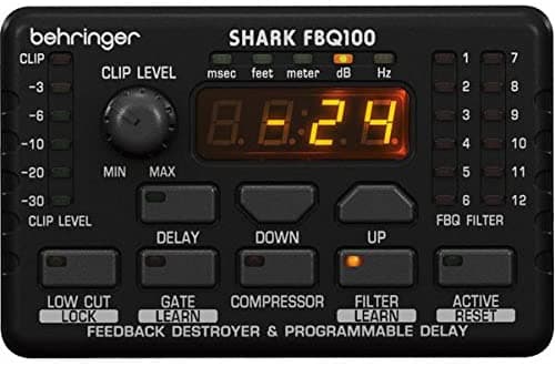 Behringer Shark Fbq100 Destructor Automático Destructor Integrado Micrófono Puerta De Ruido De Línea De Retraso Y Compresor