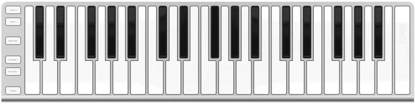 Artesia Xkey 37 USB MIDI keyboard Controller - Marco Ultradelgado al Estilo Apple de Aluminio, Teclas de Tamaño Completo y Sensibles a la Velocidad, Alto Rendimiento, Aftertouch Polifónico, Simplemente Conectar y Usar (XCable incluido) XKEY 37 SILVER USB