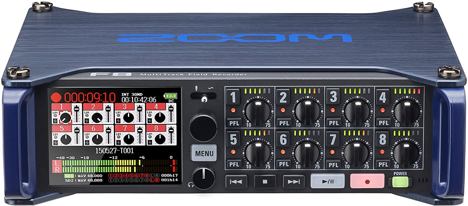 Zoom F8 Multitrack Field Grabador