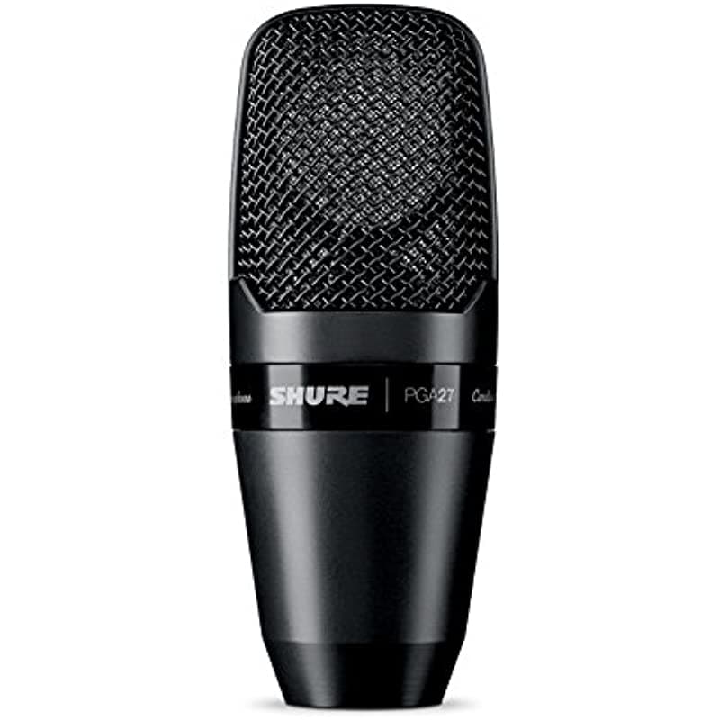 Shure Pga27-Lc. Micrófono Cardioide De Condensador Lateral De Gran Diafragma Con Montaje Antigolpes Y Funda De Transporte Sin Cable.