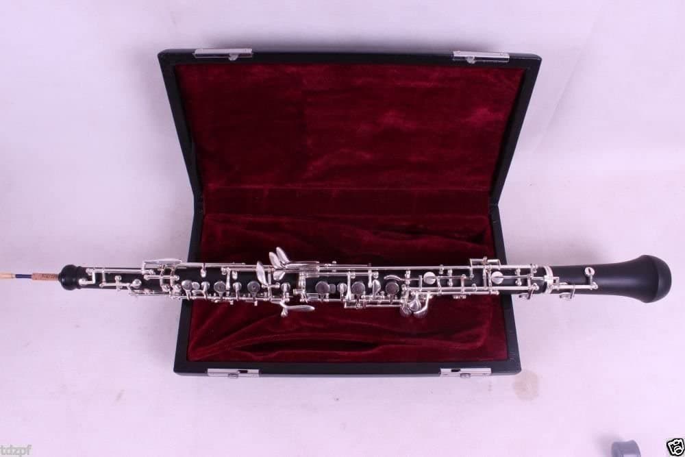 Yinfente Estuche Profesional Oboe C Llave Izquierda F Resonance Semiautomática De Ébonito/Palisandro Oboe + Piezas De Oboe (Ebonito)
