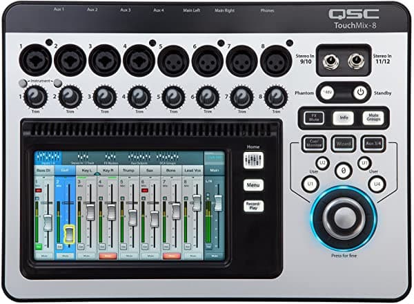 Qsc Touchmix-8 Mezclador Digital Compacto Con Bolsa