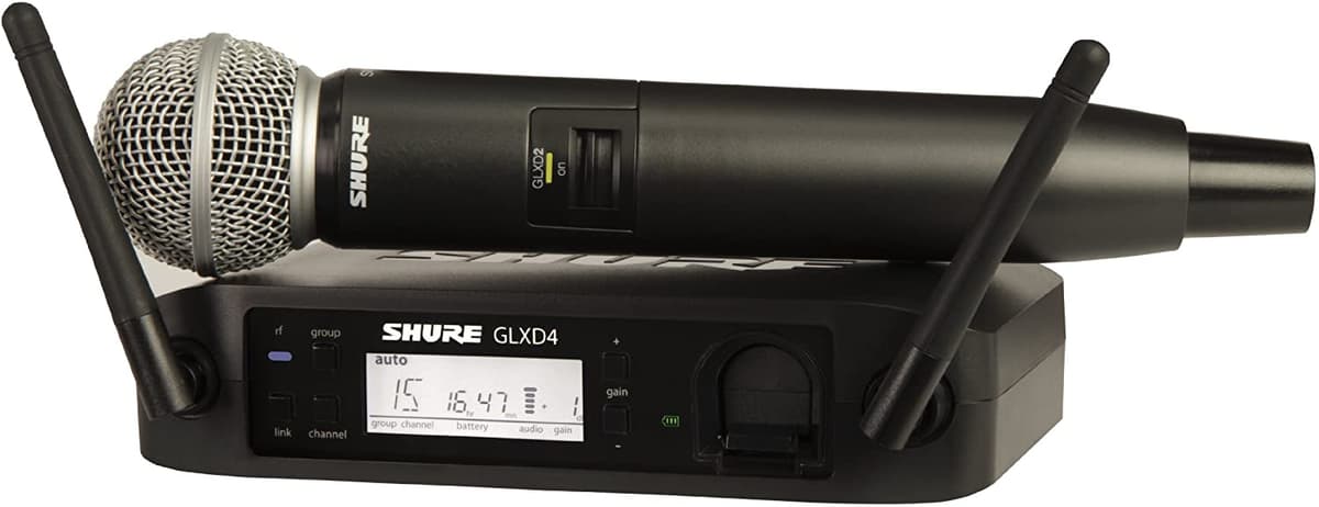 Shure GLXD24/SM58-Z2 Sistema de Micrófono Inalámbrico Digital con SM58 para Voces