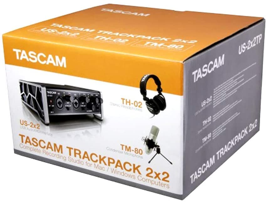 Tascam Trackpack 2X2 Completo Grabación Studio Paquete Para Ordenadores Mac/Windows