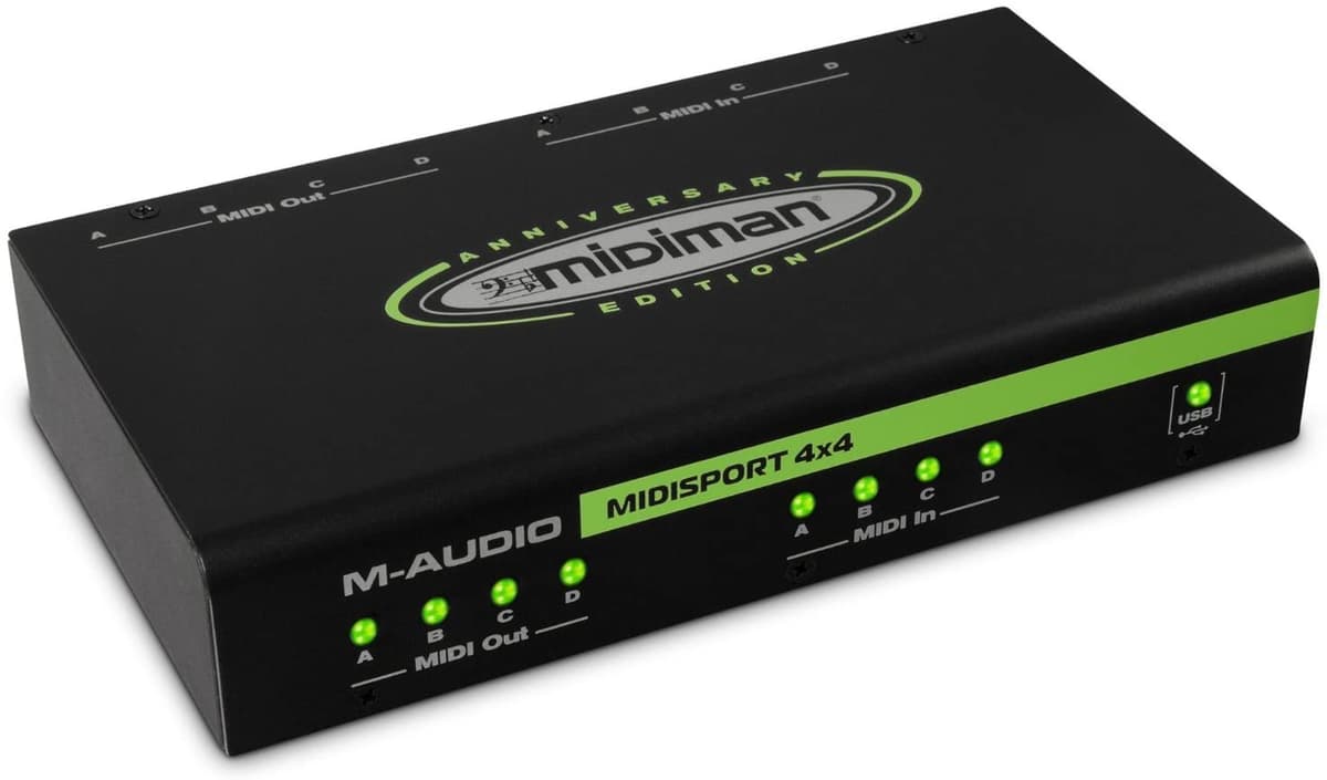 M-Audio Midisport 4X4 Edición De Aniversario | 4-Out Midi Placa 64X64 Canales Discretos I O A Través De Usb