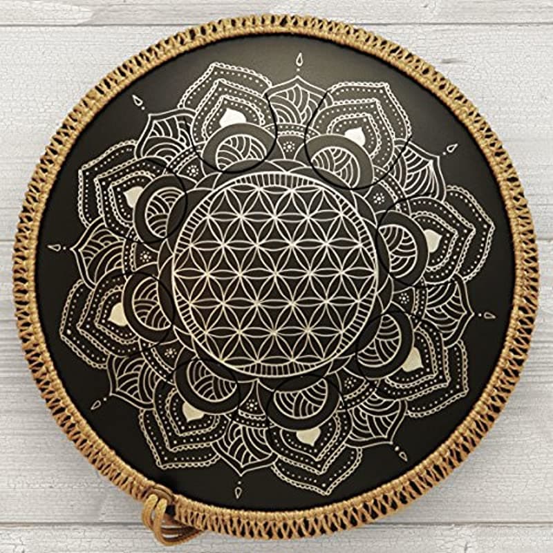 Guda Drum Freezbee Flower Of Life Rope Decoración Y Fondo De Viaje Perfecto