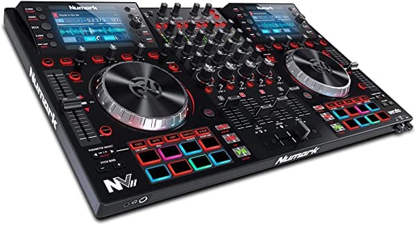 Numark Nvii Controlador De Dj Para Dj Serato Con Pantallas Inteligentes De Visualización Doble Y Perillas Capacitivas Al Tacto