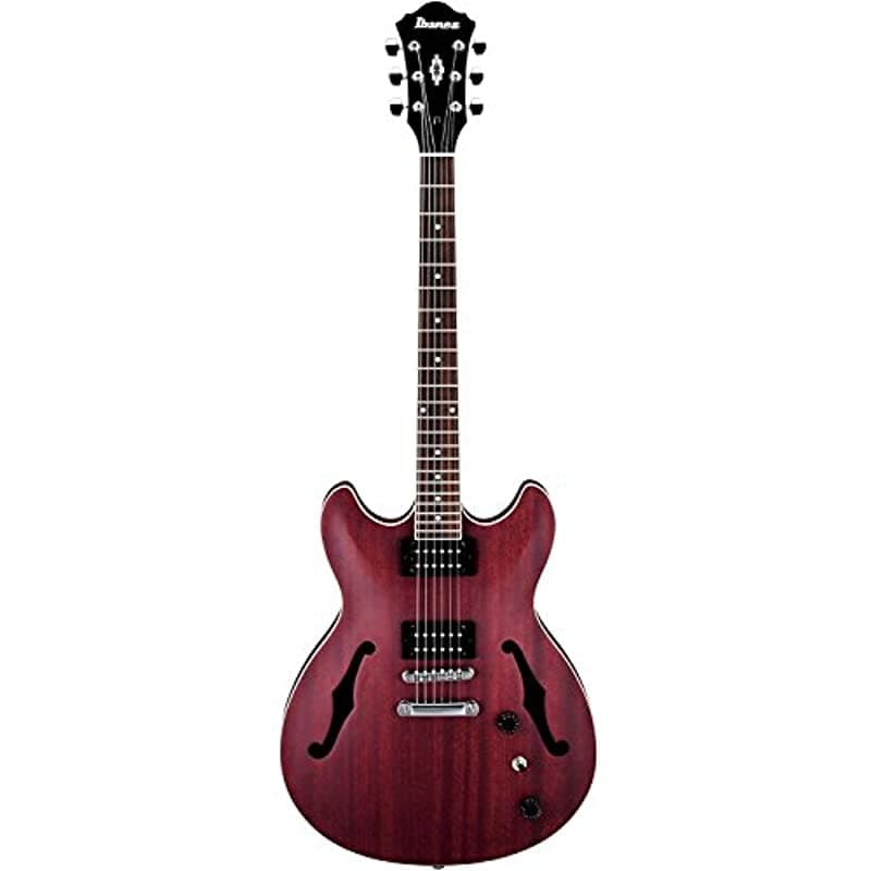 Ibanez 6 Cuerdas Semi-Hollow-Body Guitarra Eléctrica Red Transparente As53Trf